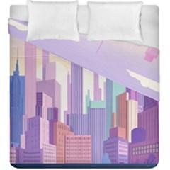 New York Skyline Cityscape Nyc New York City Duvet Cover Double Side (King Size)