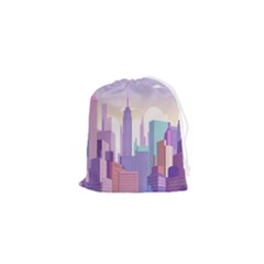 New York Skyline Cityscape Nyc New York City Drawstring Pouch (XS)