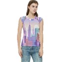 New York Skyline Cityscape Nyc New York City Women s Raglan Cap Sleeve Tee View1