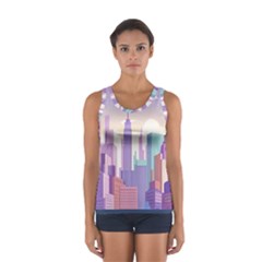 New York Skyline Cityscape Nyc New York City Sport Tank Top 