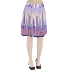 New York Skyline Cityscape Nyc New York City Pleated Skirt