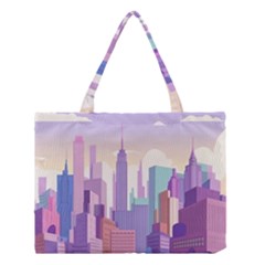 New York Skyline Cityscape Nyc New York City Medium Tote Bag