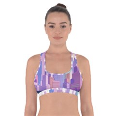 New York Skyline Cityscape Nyc New York City Cross Back Sports Bra