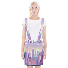 New York Skyline Cityscape Nyc New York City Braces Suspender Skirt