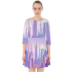 New York Skyline Cityscape Nyc New York City Smock Dress