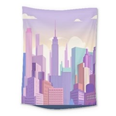 New York Skyline Cityscape Nyc New York City Medium Tapestry