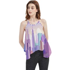 New York Skyline Cityscape Nyc New York City Flowy Camisole Tank Top