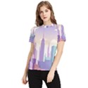 New York Skyline Cityscape Nyc New York City Women s Short Sleeve Rash Guard View1