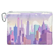 New York Skyline Cityscape Nyc New York City Canvas Cosmetic Bag (XL)