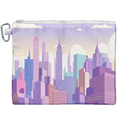 New York Skyline Cityscape Nyc New York City Canvas Cosmetic Bag (XXXL)