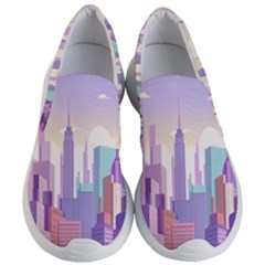 New York Skyline Cityscape Nyc New York City Women s Lightweight Slip Ons