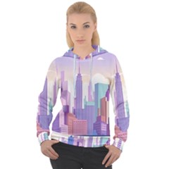 New York Skyline Cityscape Nyc New York City Women s Overhead Hoodie by Jancukart