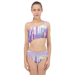 New York Skyline Cityscape Nyc New York City Spliced Up Two Piece Swimsuit