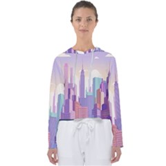 New York Skyline Cityscape Nyc New York City Women s Slouchy Sweat