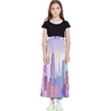 New York Skyline Cityscape Nyc New York City Kids  Flared Maxi Skirt View1