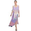 New York Skyline Cityscape Nyc New York City Maxi Chiffon Cover Up Dress View1