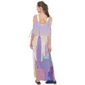 New York Skyline Cityscape Nyc New York City Maxi Chiffon Cover Up Dress View2