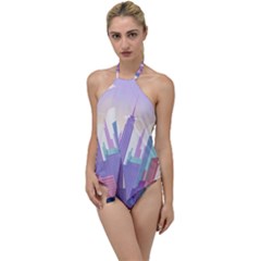 New York Skyline Cityscape Nyc New York City Go with the Flow One Piece Swimsuit