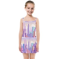 New York Skyline Cityscape Nyc New York City Kids  Summer Sun Dress