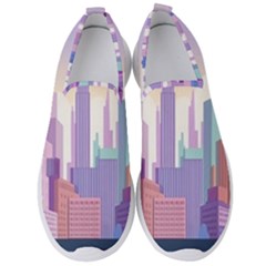 New York Skyline Cityscape Nyc New York City Men s Slip On Sneakers