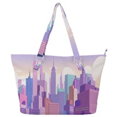 New York Skyline Cityscape Nyc New York City Full Print Shoulder Bag