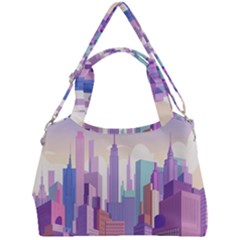 New York Skyline Cityscape Nyc New York City Double Compartment Shoulder Bag