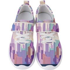 New York Skyline Cityscape Nyc New York City Men s Velcro Strap Shoes