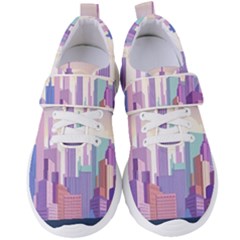 New York Skyline Cityscape Nyc New York City Women s Velcro Strap Shoes