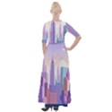 New York Skyline Cityscape Nyc New York City Half Sleeves Maxi Dress View2