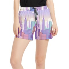 New York Skyline Cityscape Nyc New York City Women s Runner Shorts