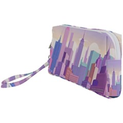 New York Skyline Cityscape Nyc New York City Wristlet Pouch Bag (Small)