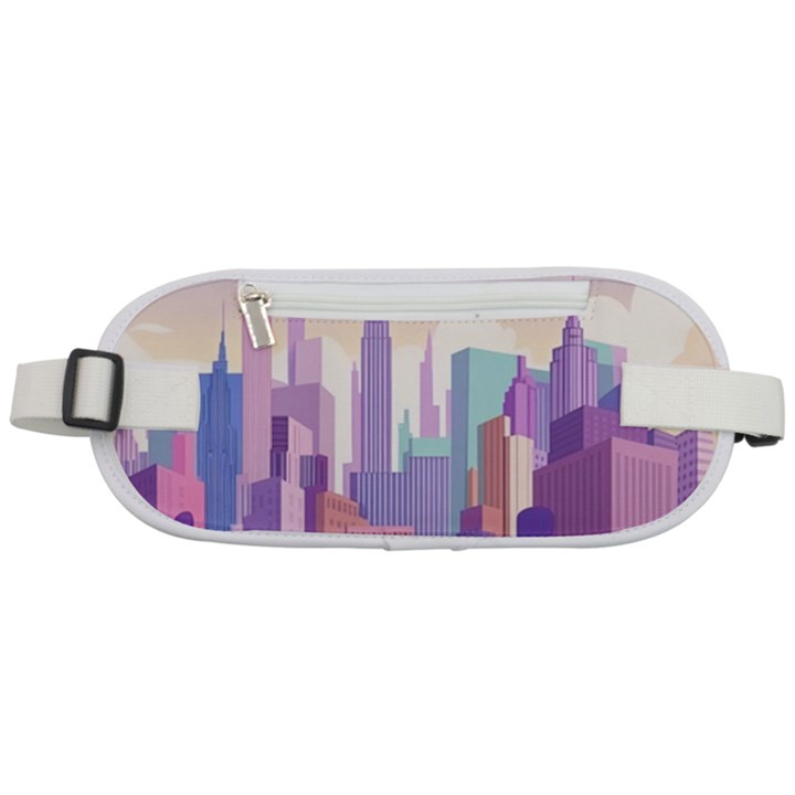 New York Skyline Cityscape Nyc New York City Rounded Waist Pouch