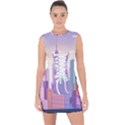 New York Skyline Cityscape Nyc New York City Lace Up Front Bodycon Dress View1