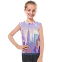 New York Skyline Cityscape Nyc New York City Kids  Mesh Tank Top View1