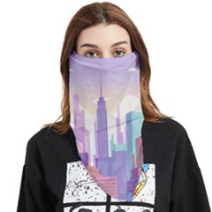 New York Skyline Cityscape Nyc New York City Face Covering Bandana (triangle) by Jancukart