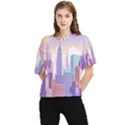 New York Skyline Cityscape Nyc New York City One Shoulder Cut Out Tee View1