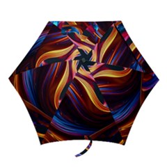 Waves Splash Liquid Paint Wall Mini Folding Umbrellas