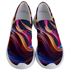 Waves Splash Liquid Paint Wall Women s Lightweight Slip Ons