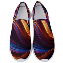 Waves Splash Liquid Paint Wall Men s Slip On Sneakers by Jancukart