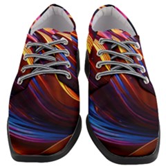 Waves Splash Liquid Paint Wall Women Heeled Oxford Shoes by Jancukart