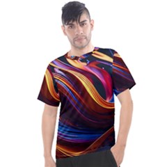 Waves Splash Liquid Paint Wall Men s Sport Top by Jancukart