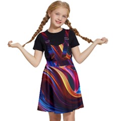 Waves Splash Liquid Paint Wall Kids  Apron Dress by Jancukart