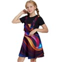 Waves Splash Liquid Paint Wall Kids  Apron Dress View2