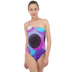 Cookies Chocolate Cookies Sweets Snacks Baked Goods Classic One Shoulder Swimsuit