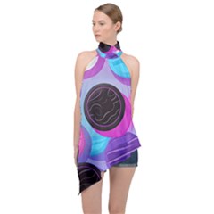 Cookies Chocolate Cookies Sweets Snacks Baked Goods Halter Asymmetric Satin Top