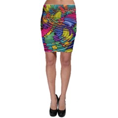 Waves Particles Vibration Atom Physics Technology Bodycon Skirt by Jancukart