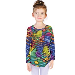 Waves Particles Vibration Atom Physics Technology Kids  Long Sleeve Tee