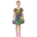 Waves Particles Vibration Atom Physics Technology Kids  Short Sleeve Velvet Dress View1