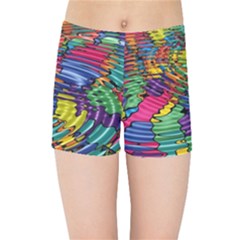 Waves Particles Vibration Atom Physics Technology Kids  Sports Shorts