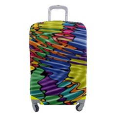 Waves Particles Vibration Atom Physics Technology Luggage Cover (small) by Jancukart